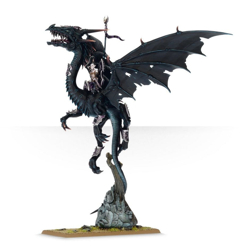 Dark Elf Sorceress on Black Dragon