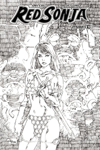 Red Sonja #9 Cvr H 30 Copy Rubi B&W Incv (Net)