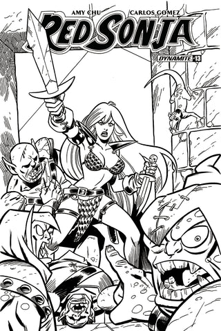Red Sonja #13 Cvr H 30 Copy Ruiz B&W Incv (Net)
