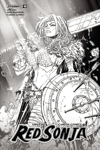 Red Sonja #14 Cvr F 10 Copy Meyers B&W Incv (Net)