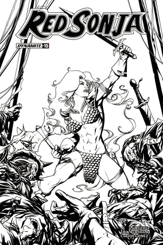 Red Sonja #15 Cvr F 10 Copy Mckone B&W Virgin Incv (Net)