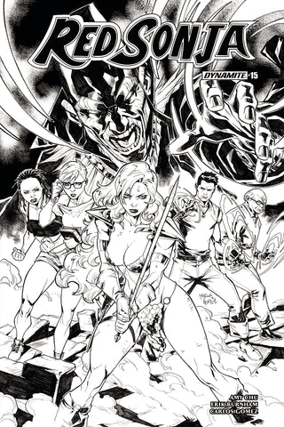 Red Sonja #15 Cvr H 30 Copy Gomez B&W Incv (Net)