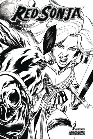 Red Sonja #16 Cvr F 10 Copy Mckone B&W Incv (Net)