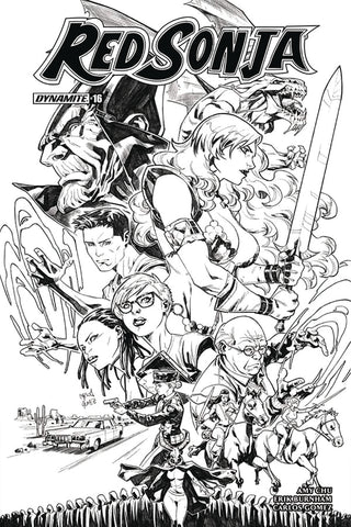 Red Sonja #16 Cvr H 30 Copy Gomez B&W Incv (Net)