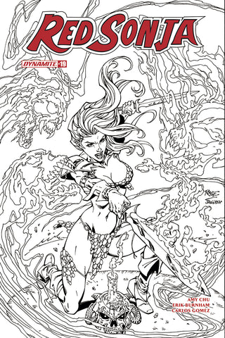 Red Sonja #19 Cvr F 10 Copy Royle B&W Incv (Net)