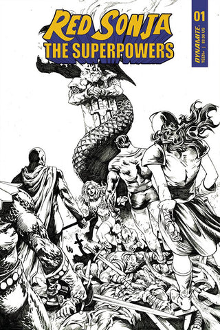 Red Sonja The Superpowers #1 15 Copy Lau B&W Incv