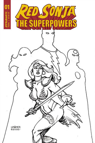 Red Sonja The Superpowers #1 30 Copy Linsner B&W Incv