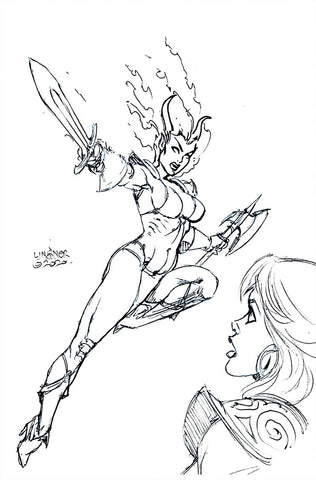 Sonjaversal #1 40 Copy Linsner B&W Virgin Incv