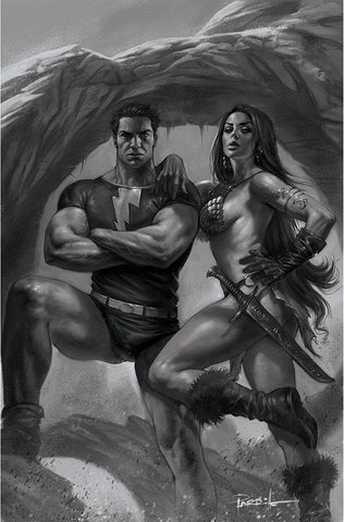 Red Sonja The Superpowers #3 50 Copy Parrillo B&W Virgin Inc