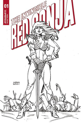 Invincible Red Sonja #1 25 Copy Linsner Line Art Incv