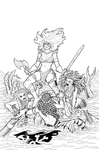 Invincible Red Sonja #1 40 Copy Conner Line Art Virgin Incv