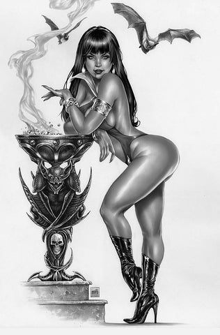 Vampirella 1992 One Shot 11 Copy Krome B&W Virgin Foc Incv