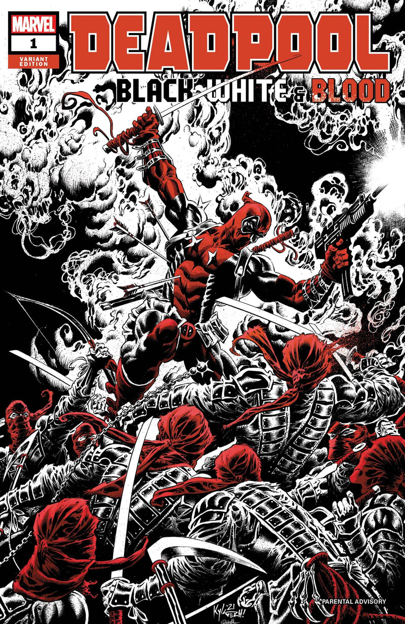 Deadpool Black White Blood