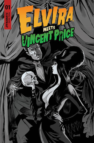 Elvira Meets Vincent Price #1 Cvr K 50 Copy Incv Acosta B&W