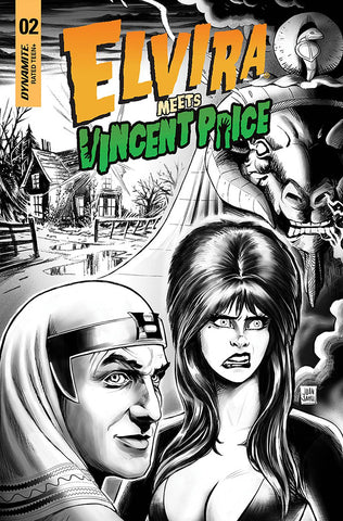 Elvira Meets Vincent Price #2 Cvr F 15 Copy Incv Samu B&W Li