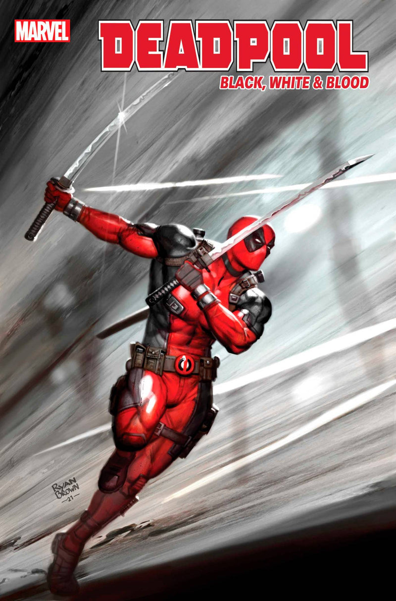 Deadpool Black White Blood