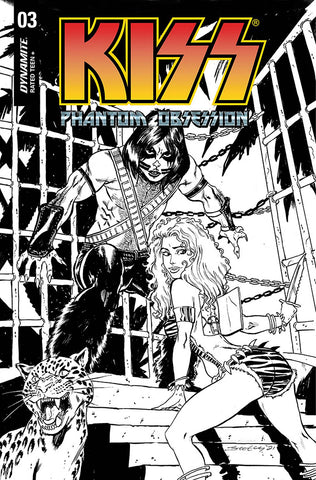 Kiss Phantom Obsession #3 Cvr H 25 Copy Incv Seeley B&W Line