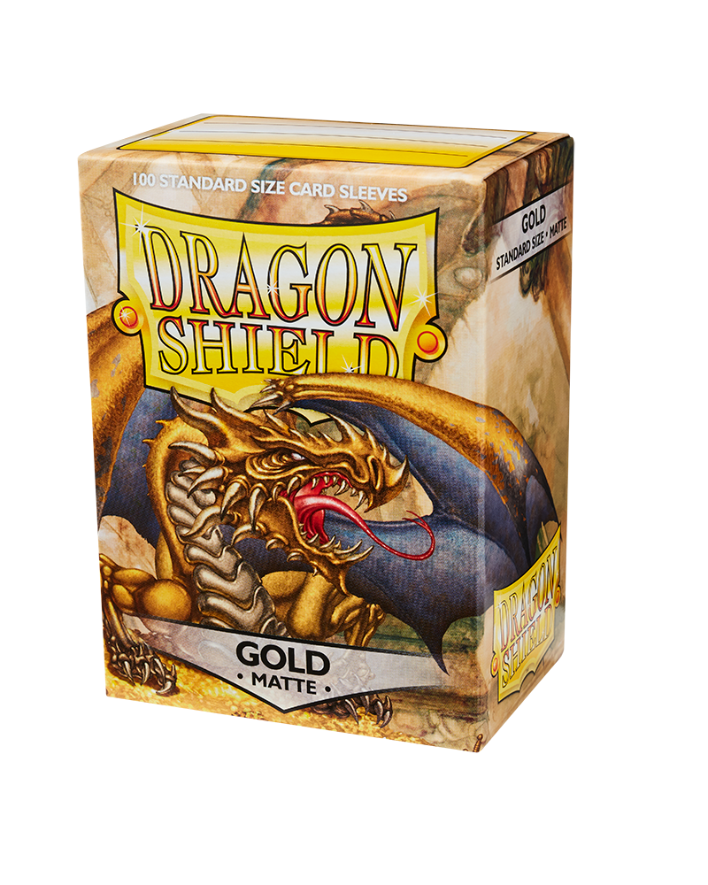 Dragon Shield 100ct Box Deck Protector Matte Gold